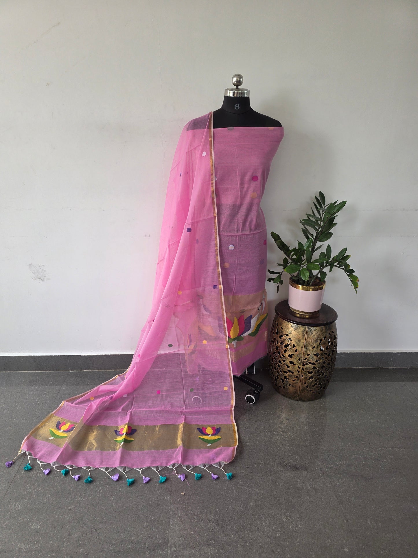 Premium muslin jamdhani set - HU10