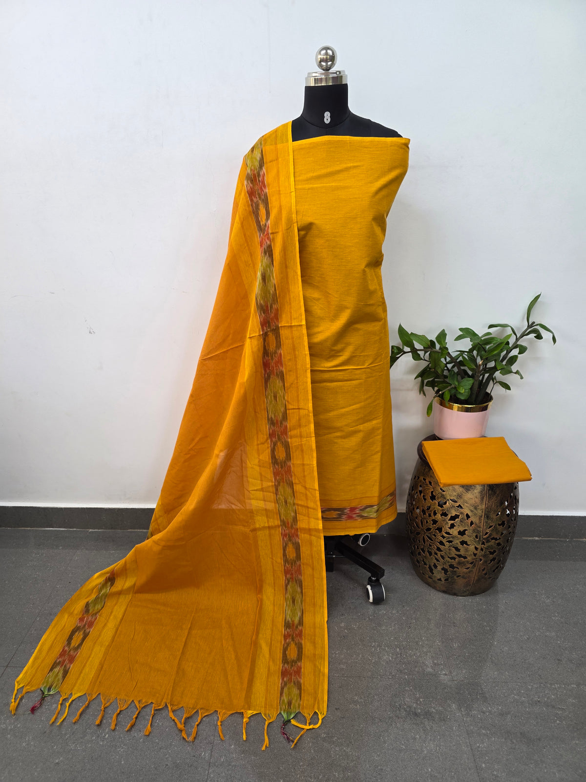 Pochampally border south cotton set - HA188