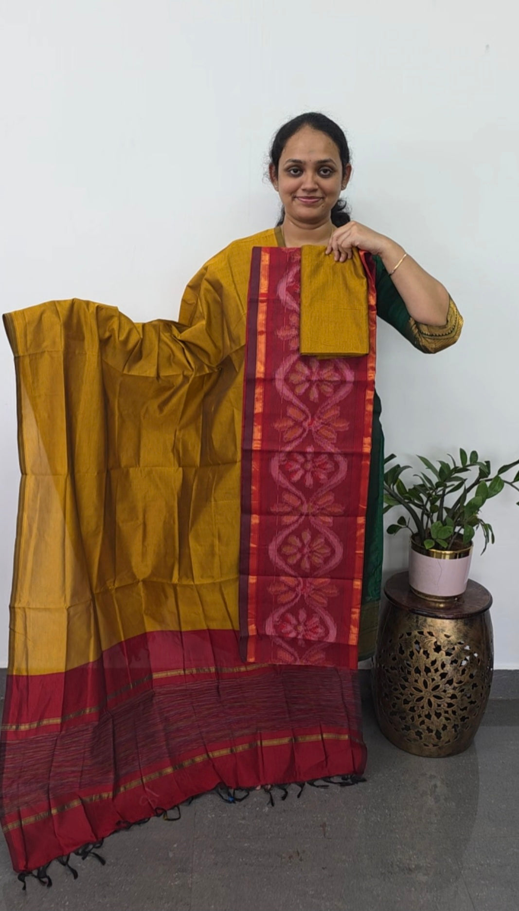 Pochampally sico set with ikkat damn -SD416