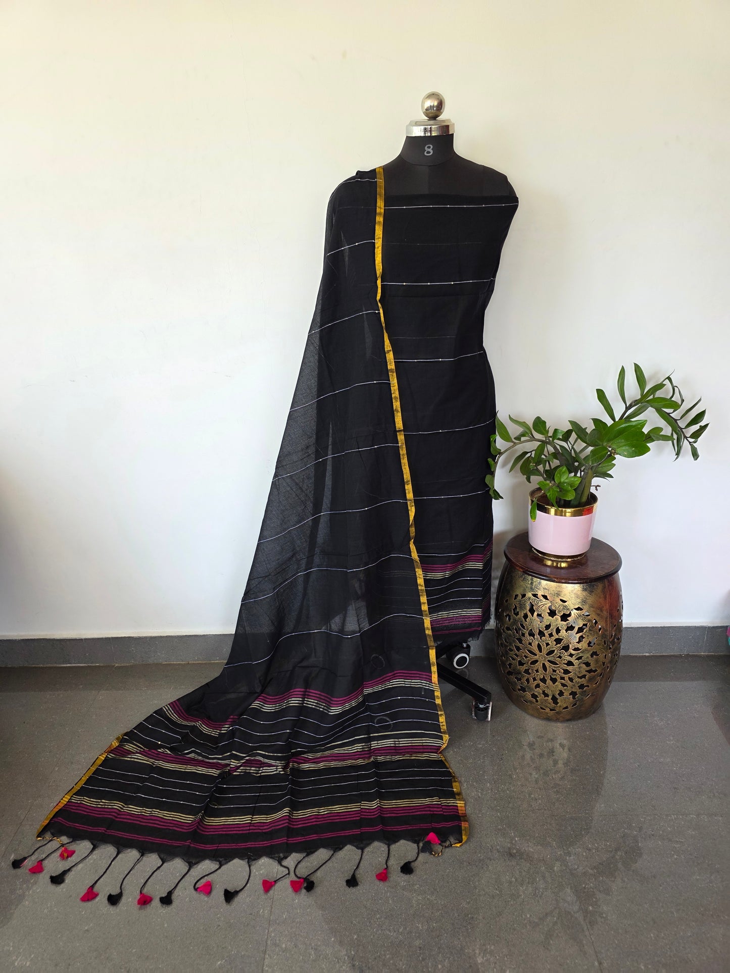 Premium mul khadi sequence work set - MUL348