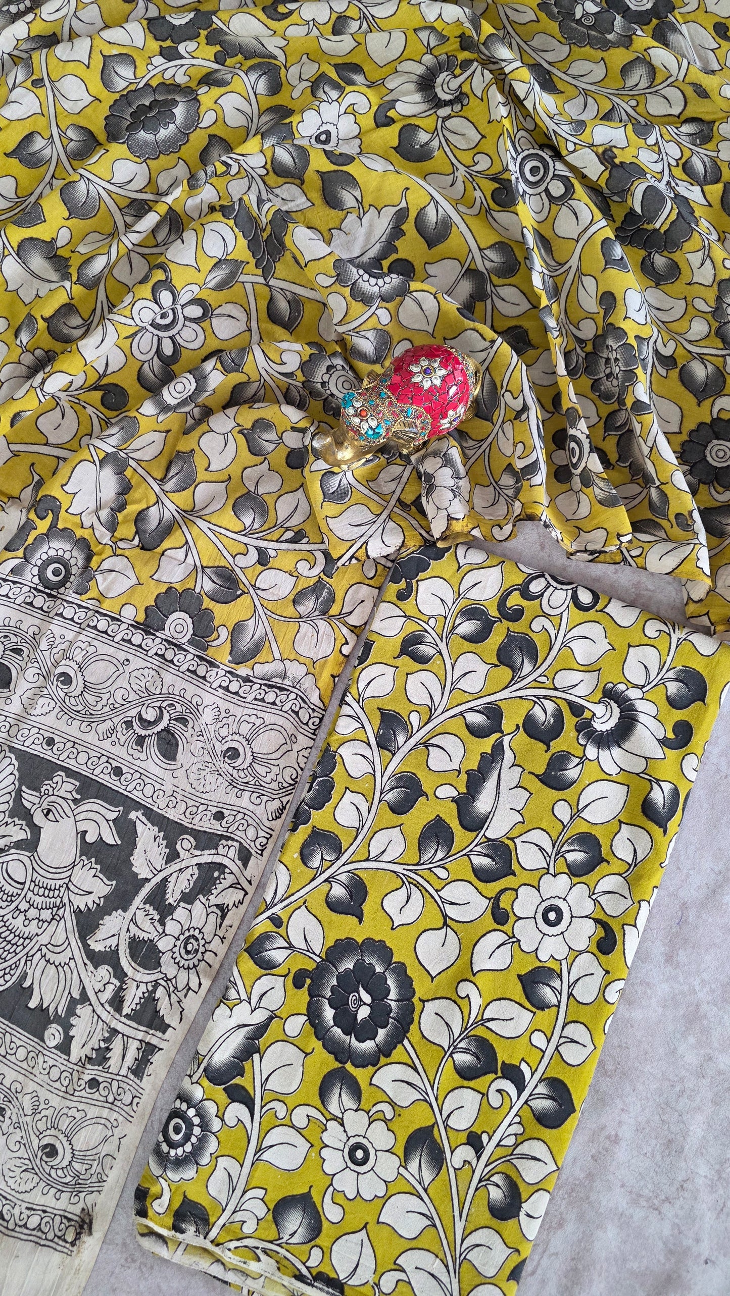 Authentic pure kalamkari cotton set (2 pc set )- AK256
