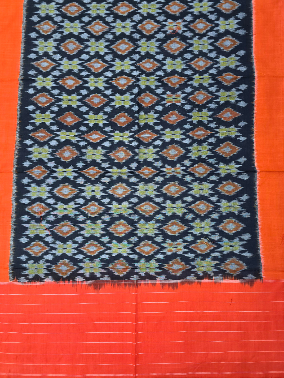 Handloom mercerised weft ikkat duppatta - WW699