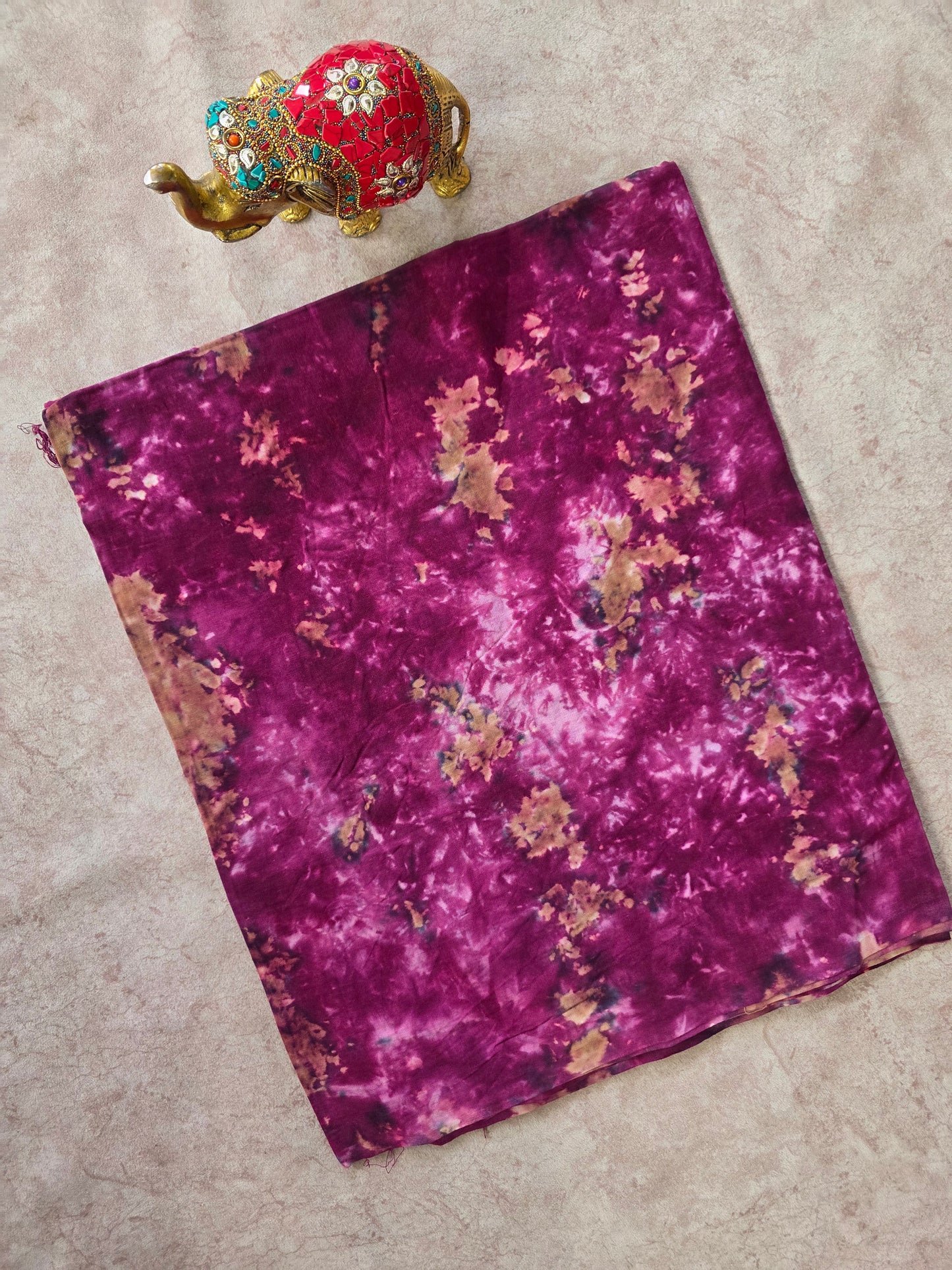 Tie & dye Batik Nighty/ Kaftan fabric ( approx 3 mtrs ) - NF88