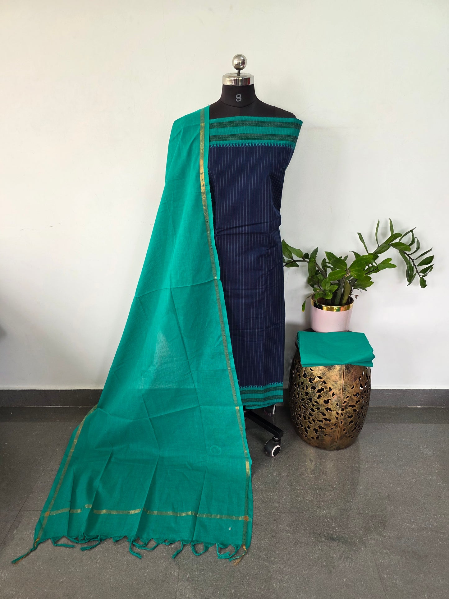 Mangloo Dobby south cotton salwar set - HJ85