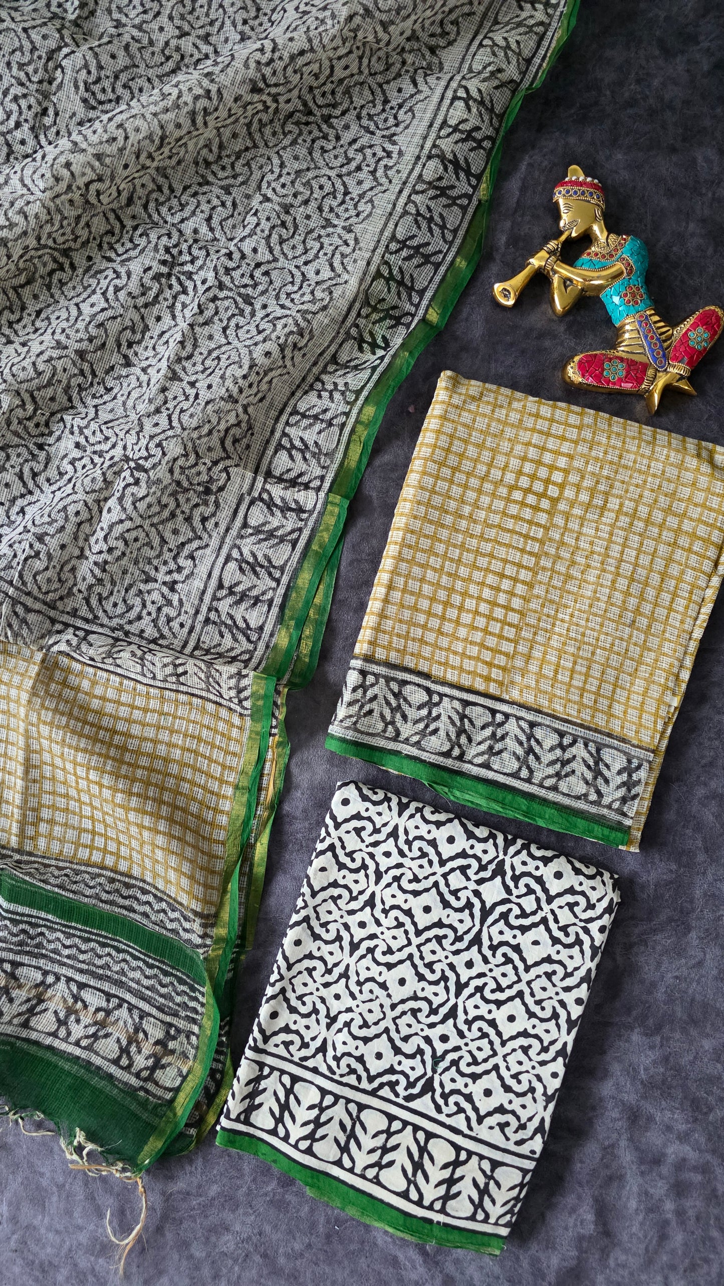 Handblock Jaipuri Kota doria set - JA702