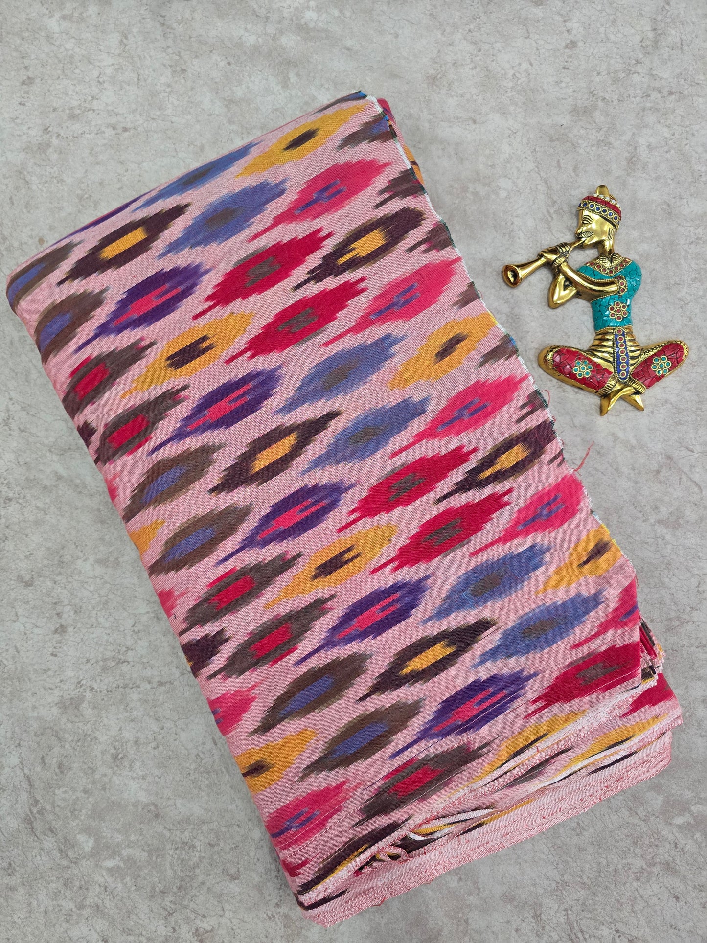 Multi color ikkat running material( 0.5 mtrs )-NV514
