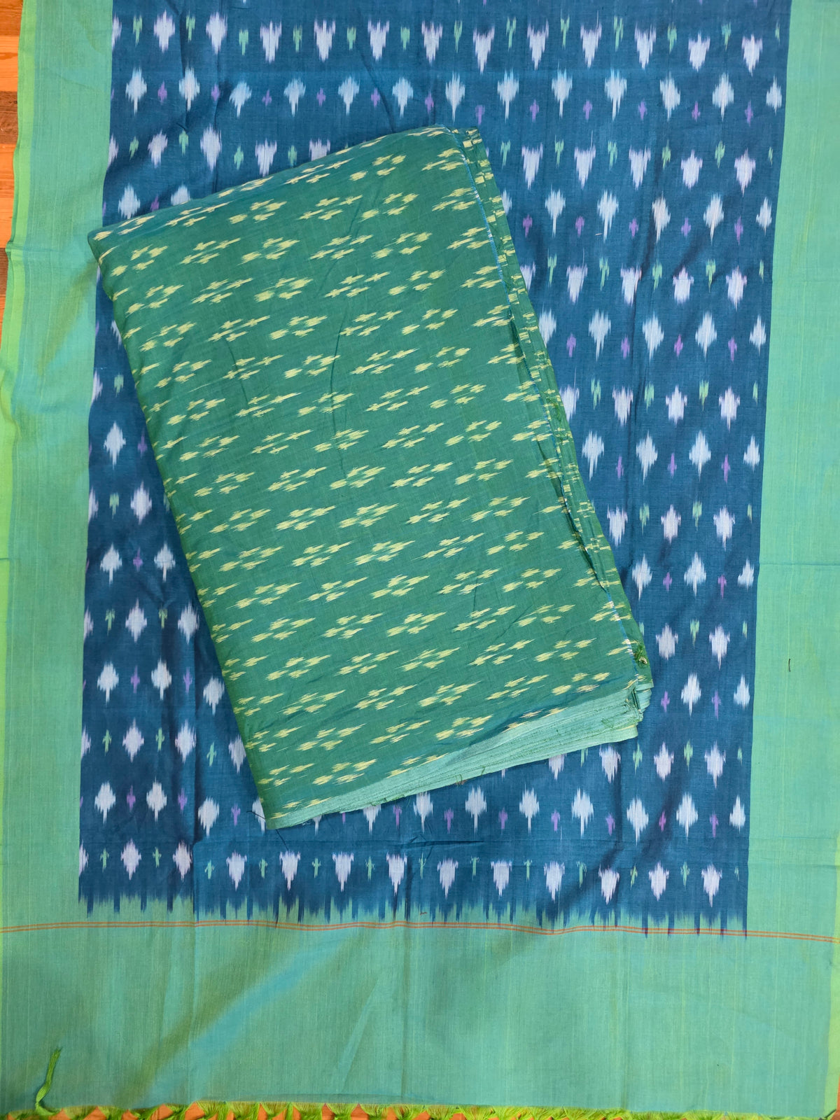 Handloom Mercerised ikkat cotton salwar set -WW825