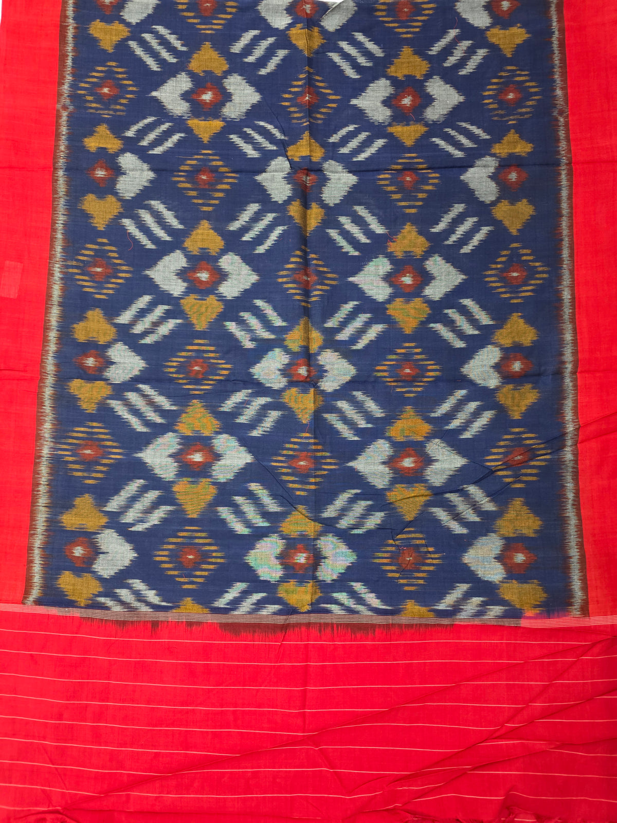 Handloom mercerised weft ikkat duppatta - WW700