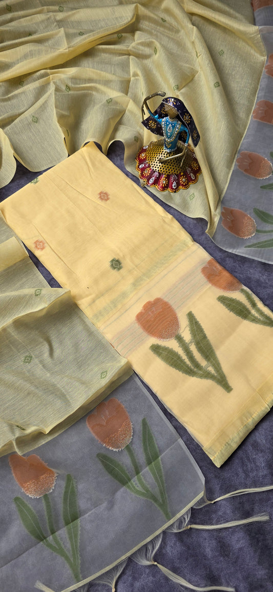 Tulip jamdhani silk set - TJ3