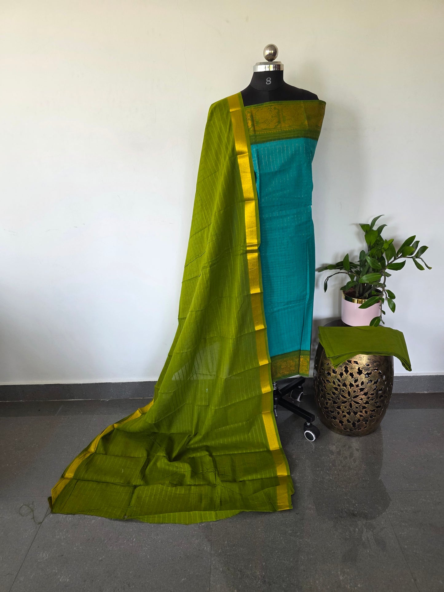Madurai sungudi zari kattam salwar set -MS66