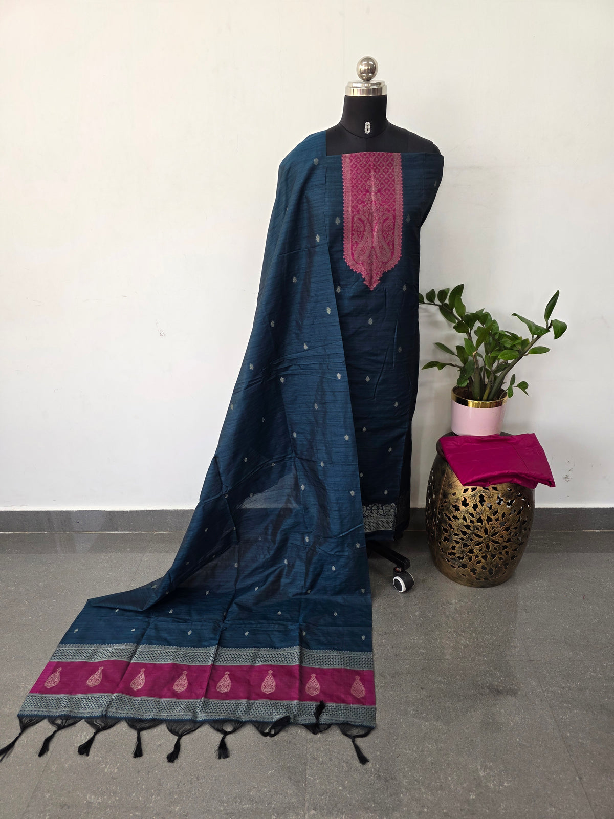 Banarasi Raw silk brocade suit-DW5