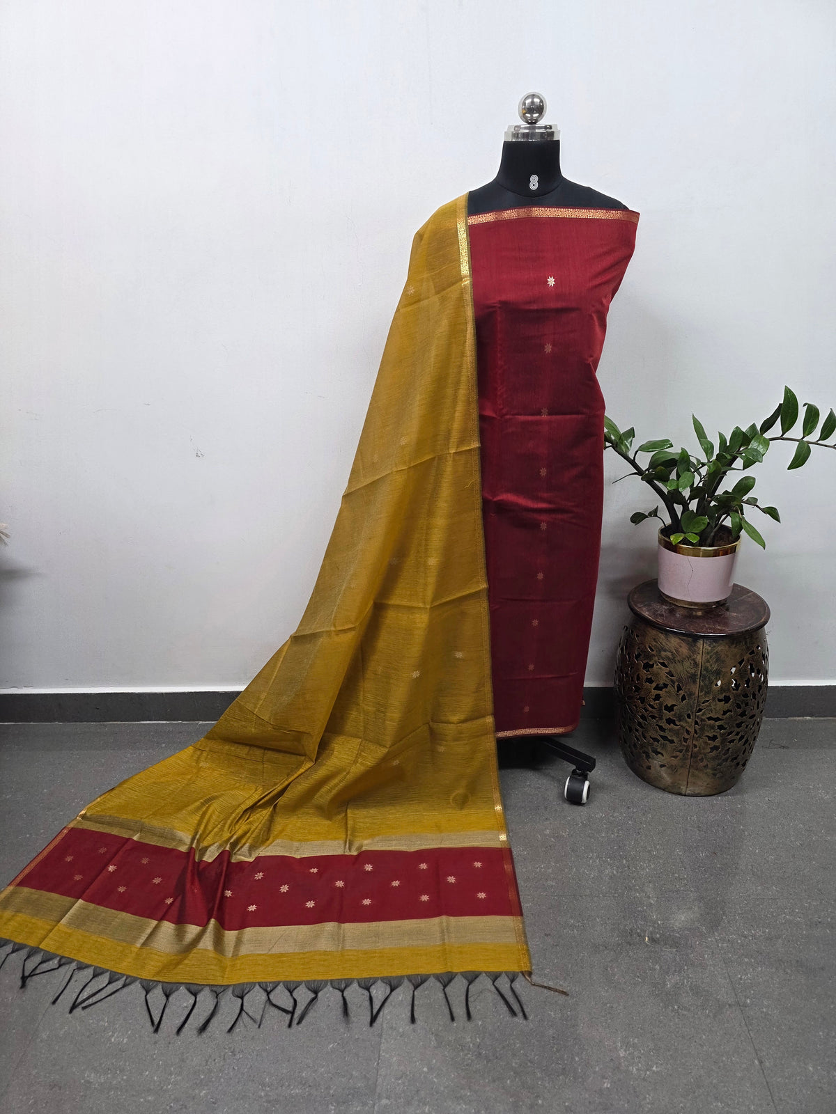 Semi Maheshwari silk set-SM379