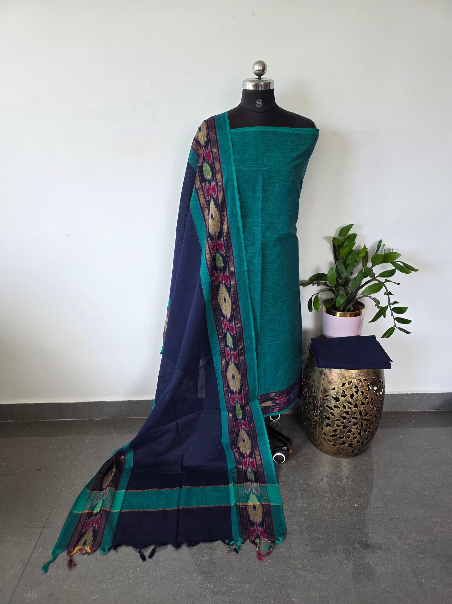 Pochampally border south cotton set- PCS22