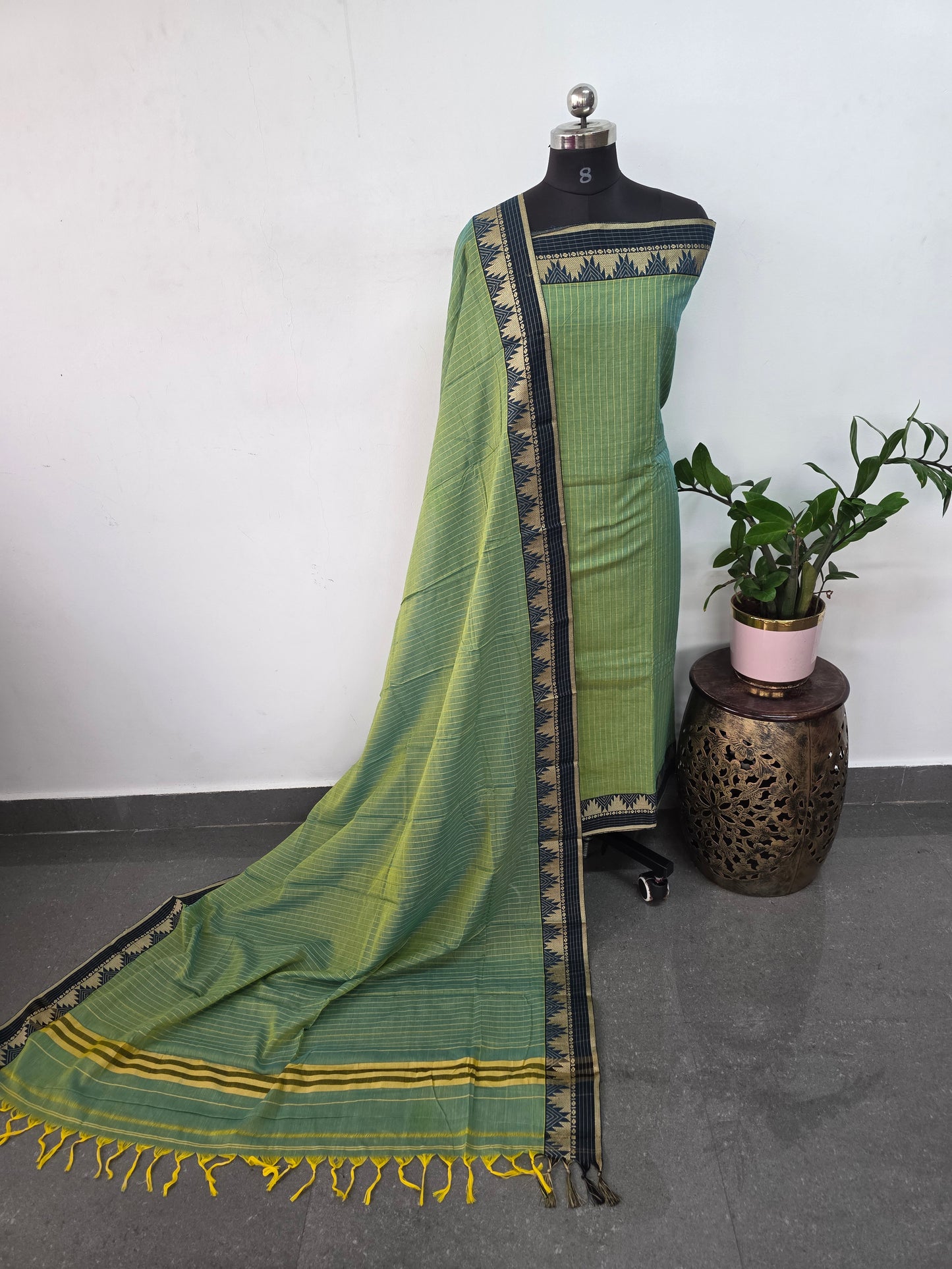 Mercerised stripes narayanapet salwar set (4.5 meters)-Na517