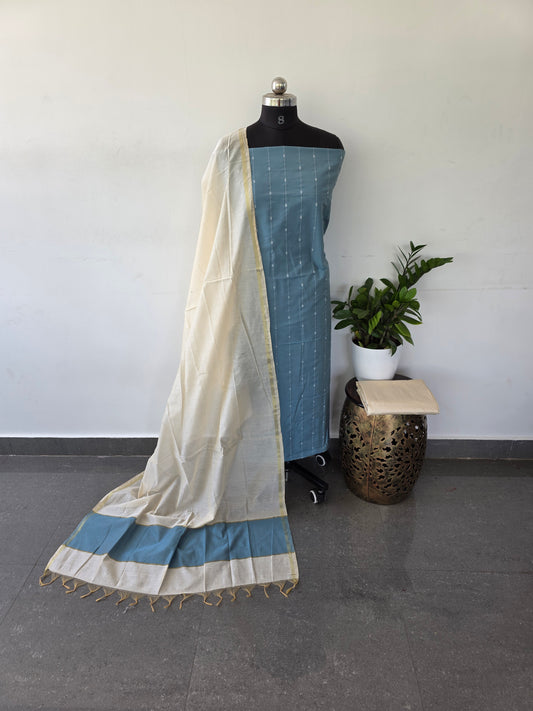 soft silky salwar set - Blue