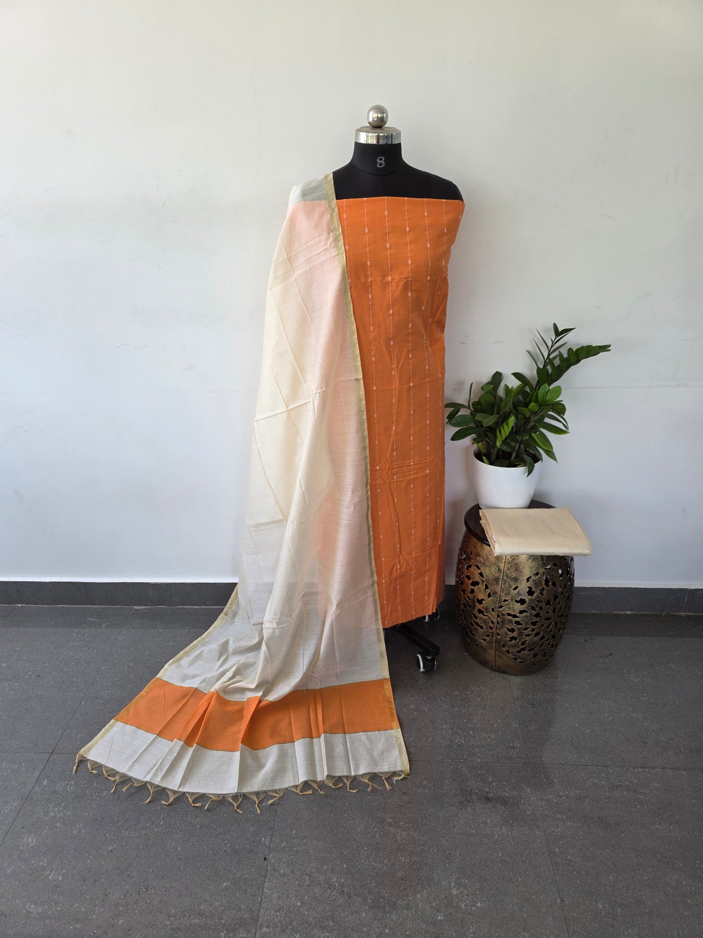 Soft silky salwar set - Orange