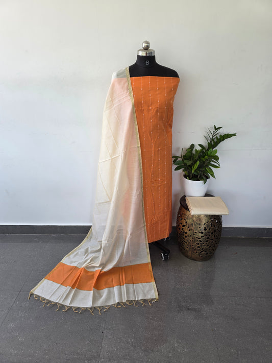 Soft silky salwar set - Orange