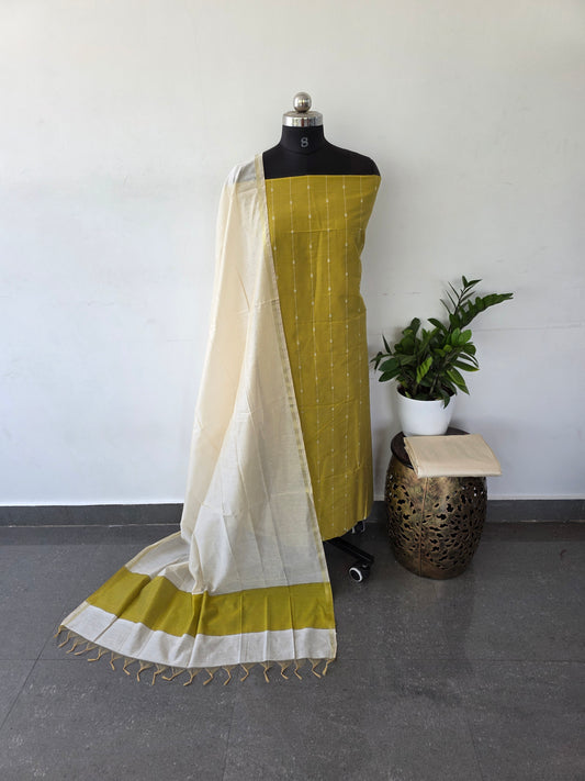 soft silky salwar set - Green