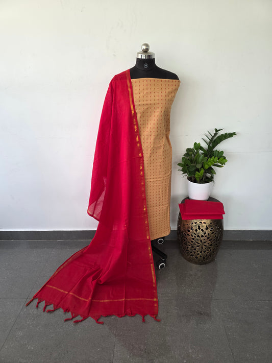 Pure handloom cotton set - sandal