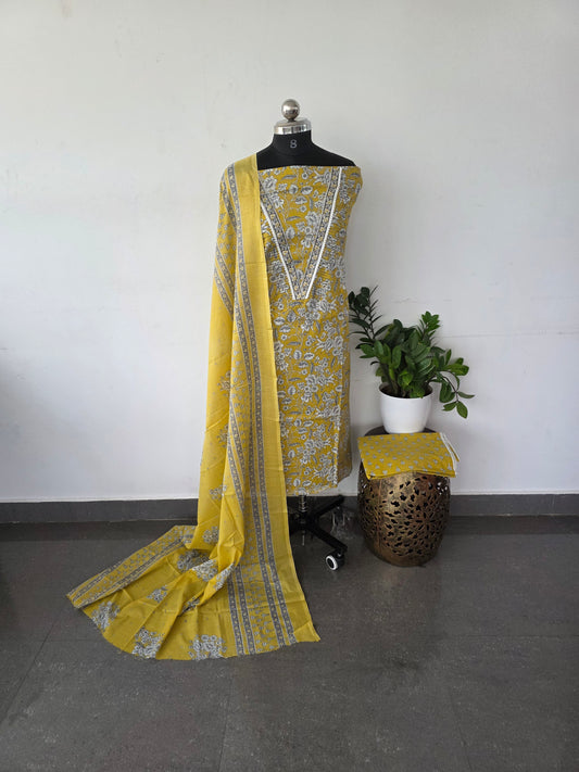 Regular/office wear pure cotton set - BF56
