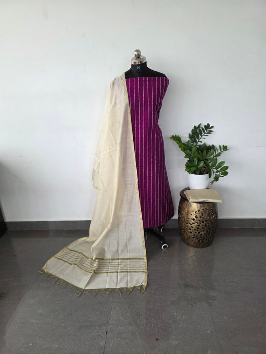 Soft silky salwar set - violet