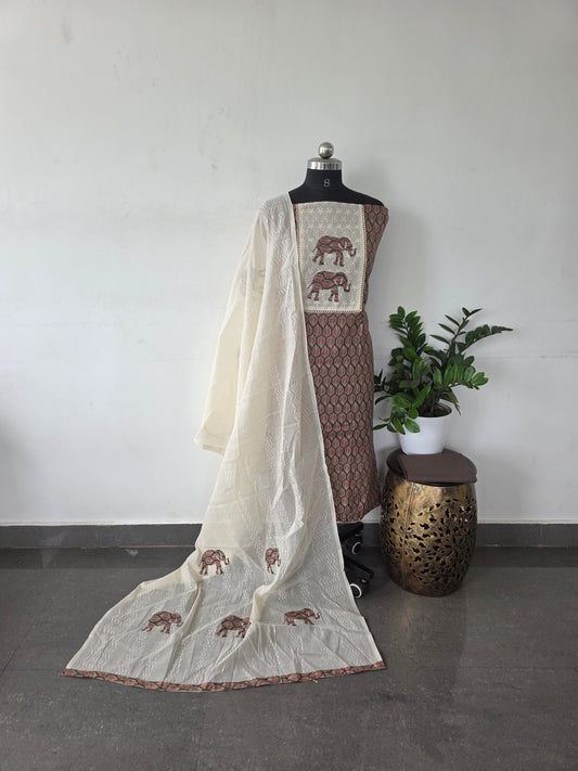 Premium applique cotton set - Grey
