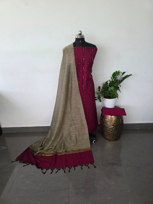 Soft silk set - Maroon