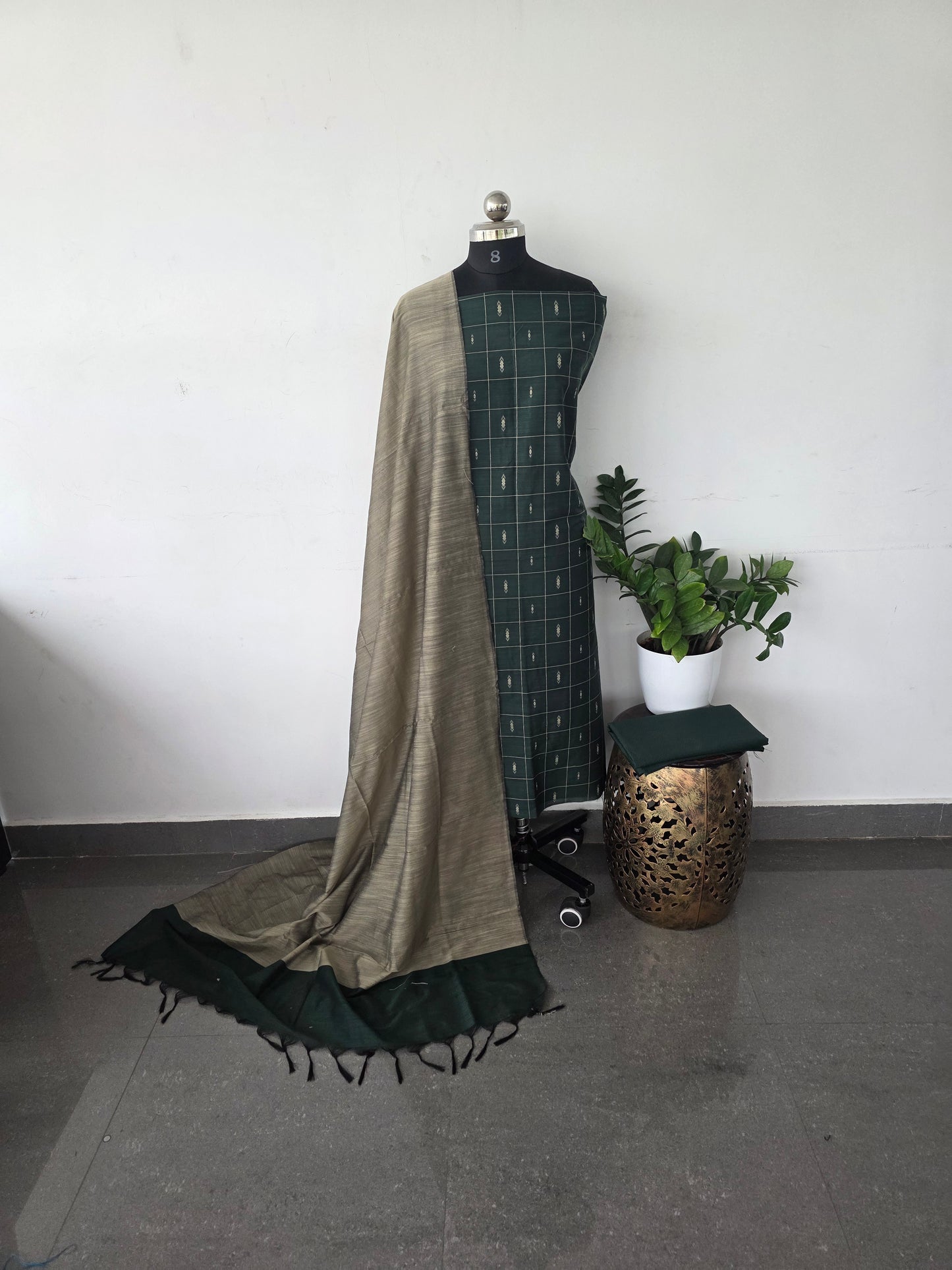 Soft silky set- dark green
