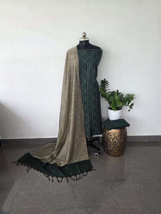 Soft silky set- dark green