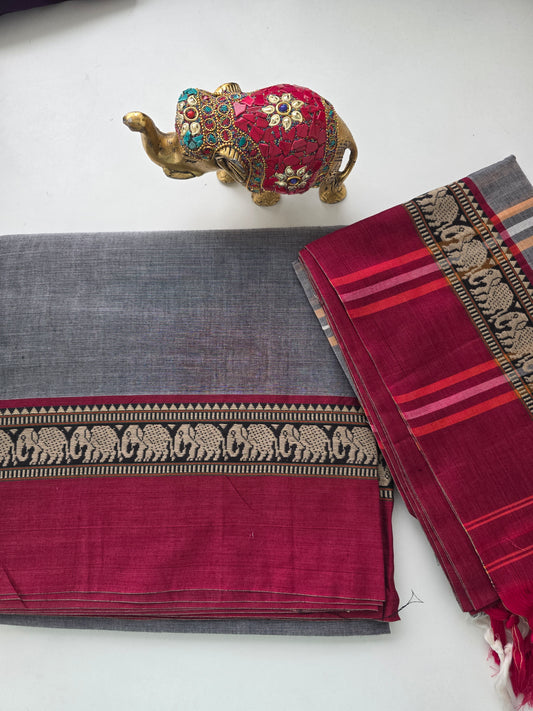 Premium narayanapet salwar set - Grey