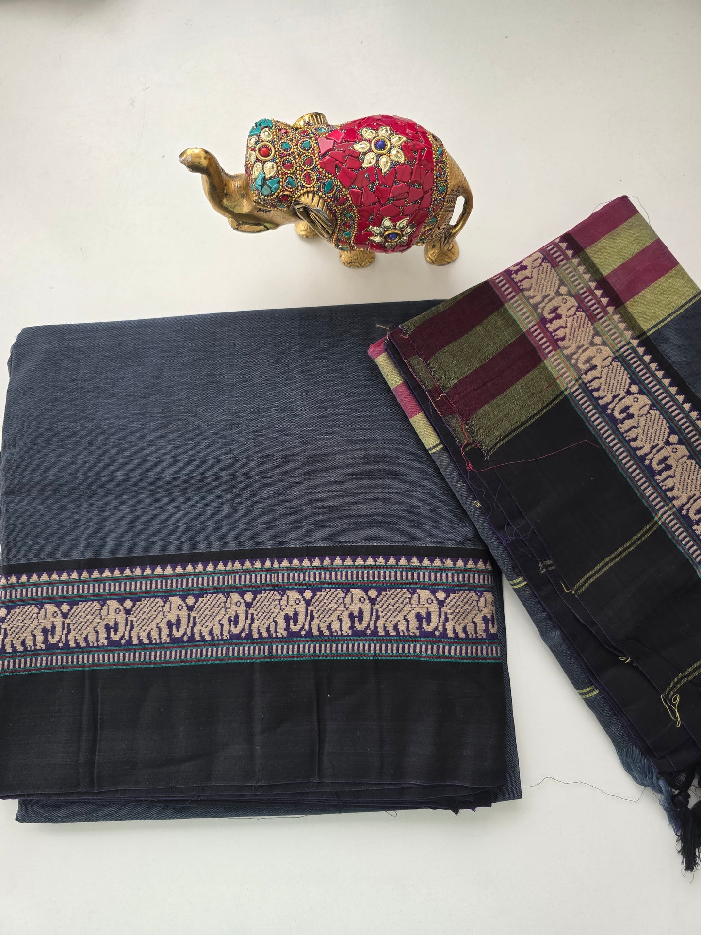 Premium narayanapet salwar set - grey