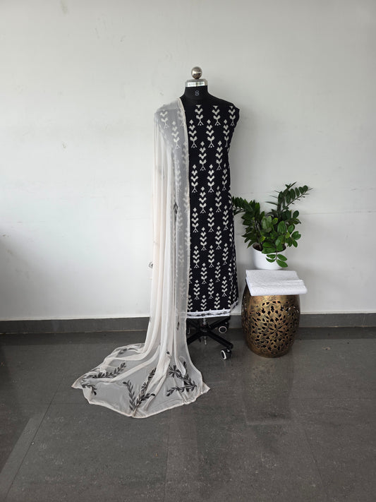 Pure kantha jaipuri cotton set - black3
