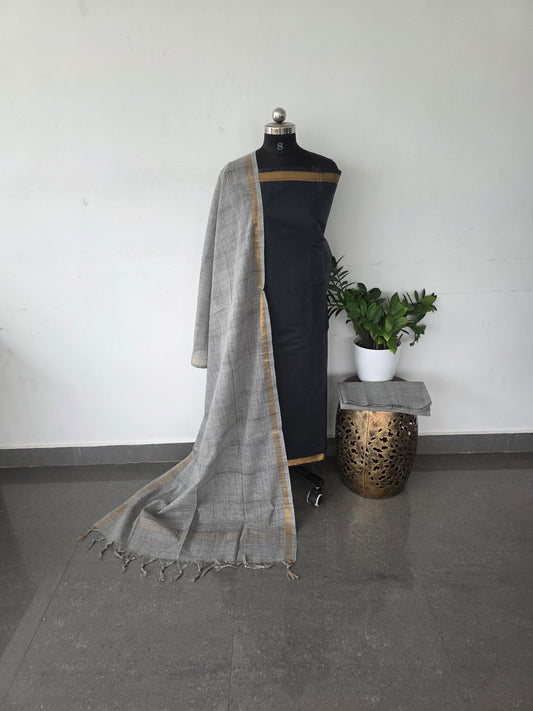 Premium mangalgiri cotton set - Black