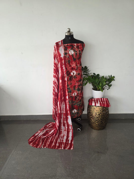 Batik cotton set - red