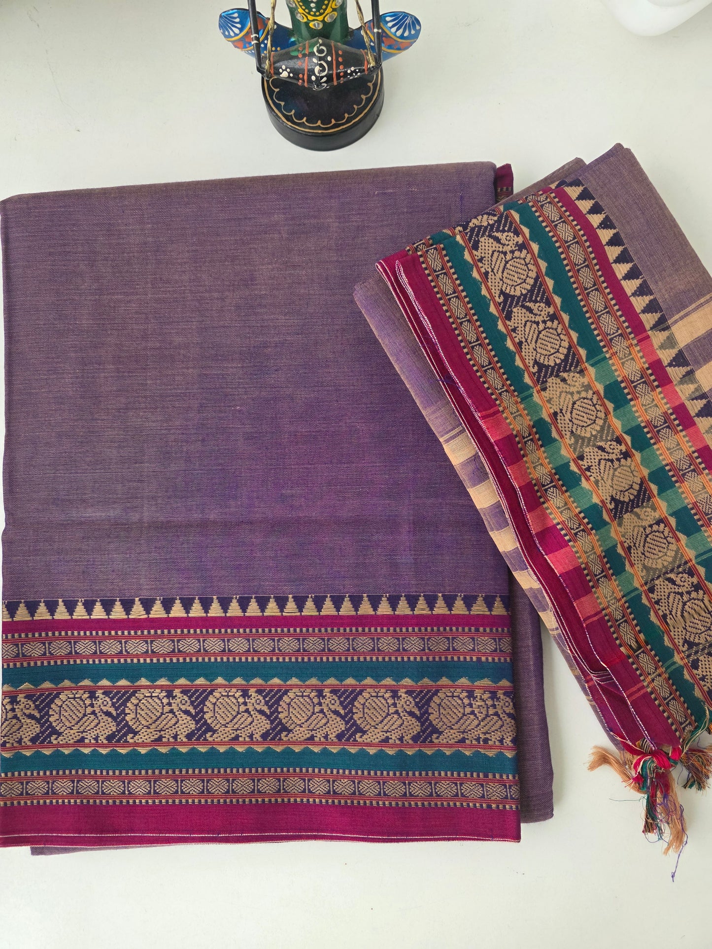 Premium narayanapet salwar set - mauve
