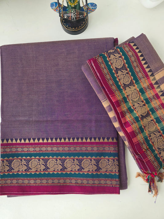 Premium narayanapet salwar set - mauve