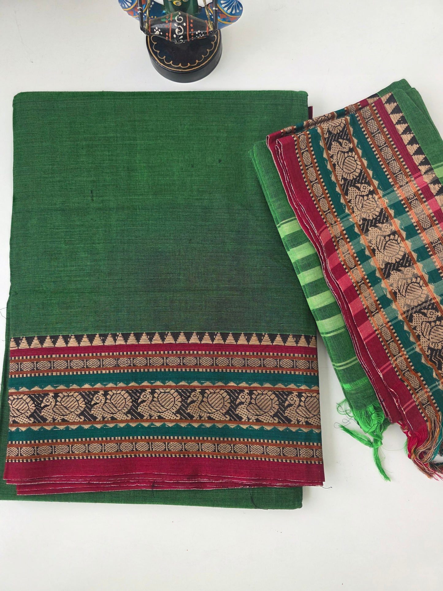 Premium narayanapet salwar set - sea green