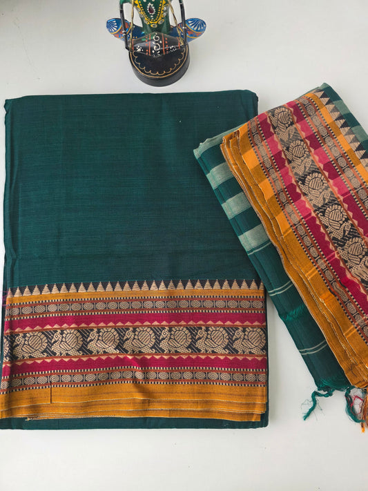 Premium narayanaset salwar - dark green