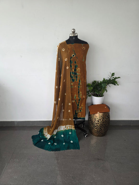 Batik cotton set - mustard B12