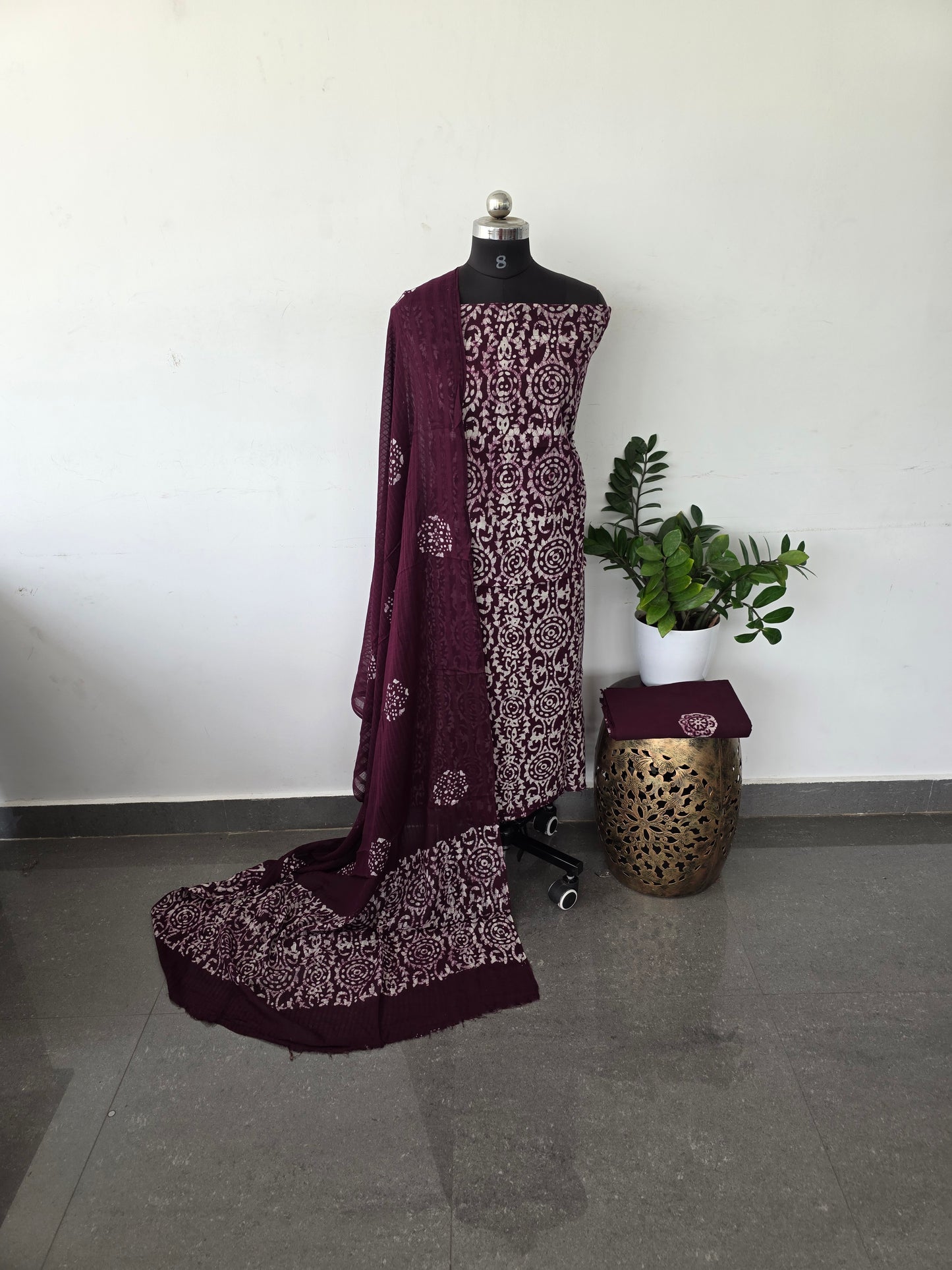 Light weight pure wax batik cotton set - B1