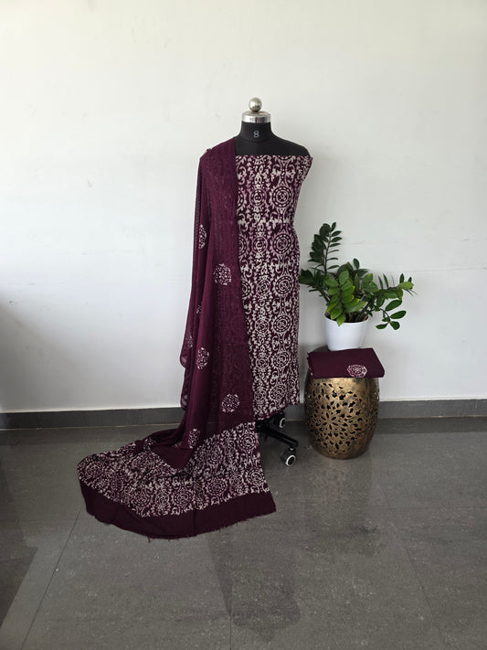 Light weight pure wax batik cotton set - B1