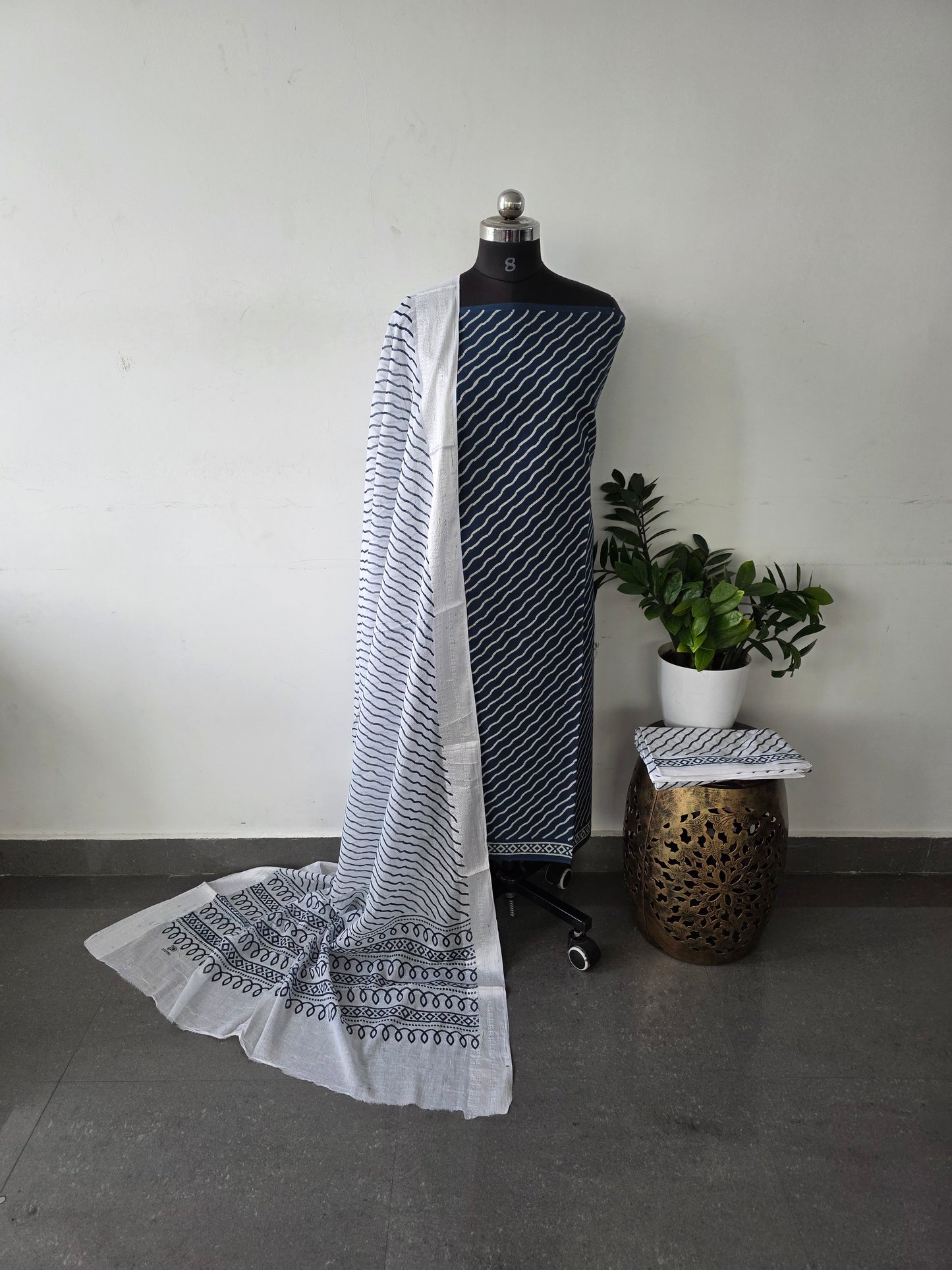 Heavy ajrakh cotton set - A5