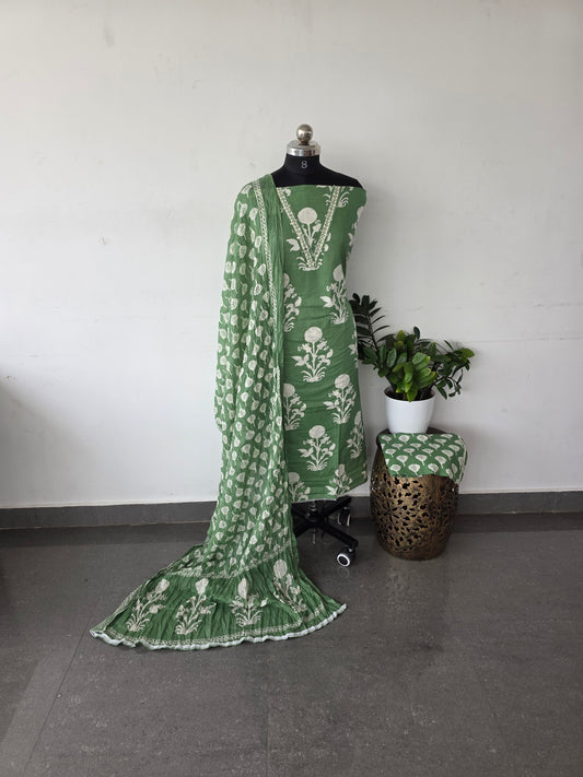 Premium jaipuri cotton set - Flower 1