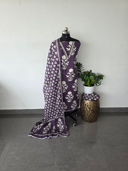 Premium jaipuri cotton set - Flower2