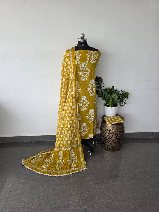 Premium jaipuri cotton set - Flower4