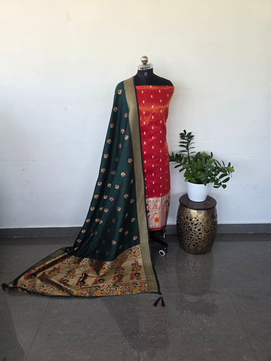 Premium paithani silk set - FS4