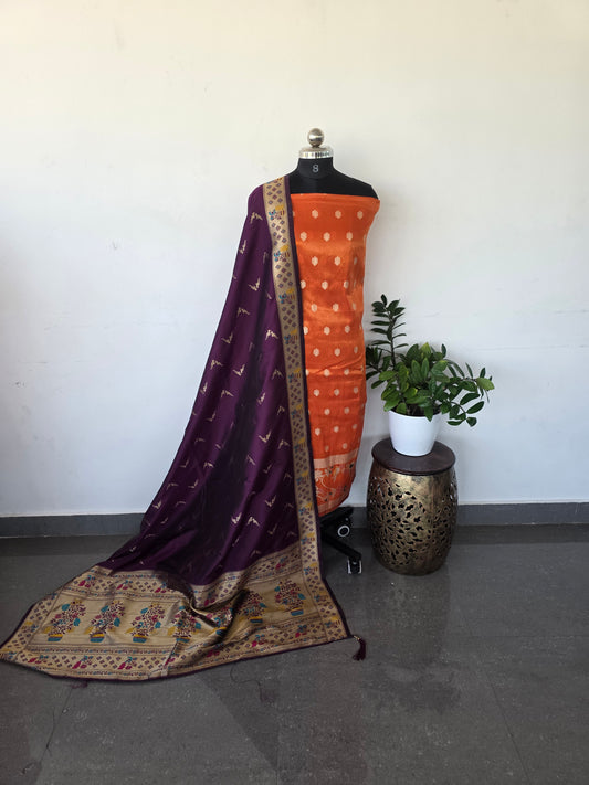 Premium paithani silk set - FS6