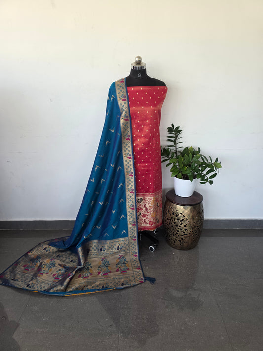 Premium paithani silk set - FS7