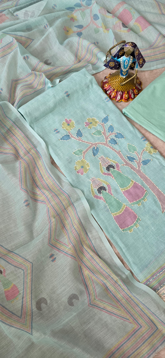 Premium warli linen cotton set - warli3