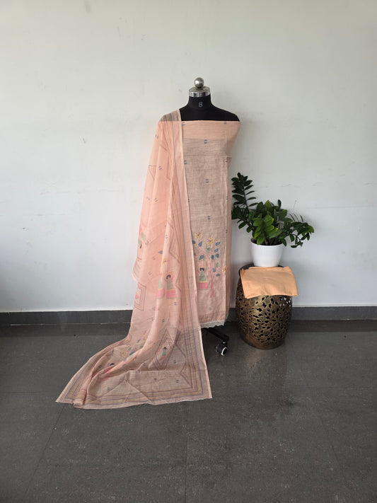 Premium warli linen cotton set - warli1